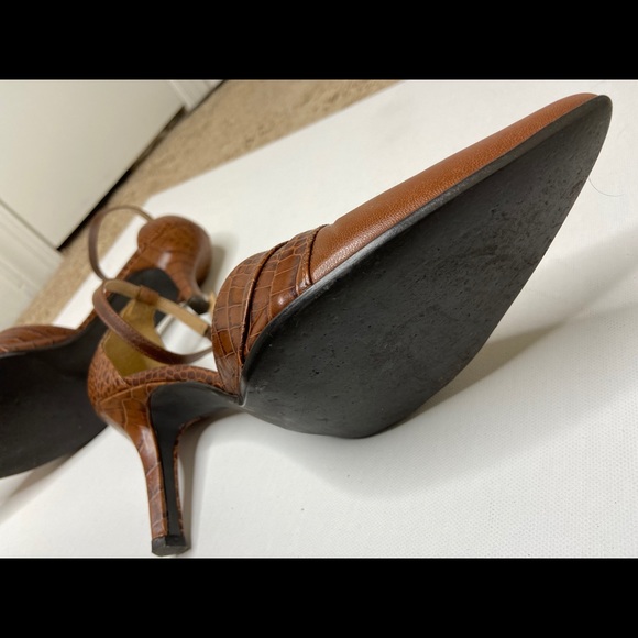 🔥 Franco Sarto 🔥 Brown Ankle Strap Heels - Picture 5 of 10